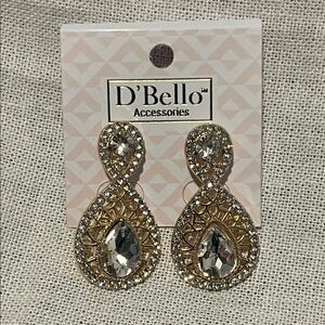 Gold and Silver Crystal Earrings